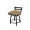 Holland Bar Stool Co 18" Low Back Swivel Vanity Stool, Black Wrinkle, Canter Sand Seat 41118BW013 - alternate 1